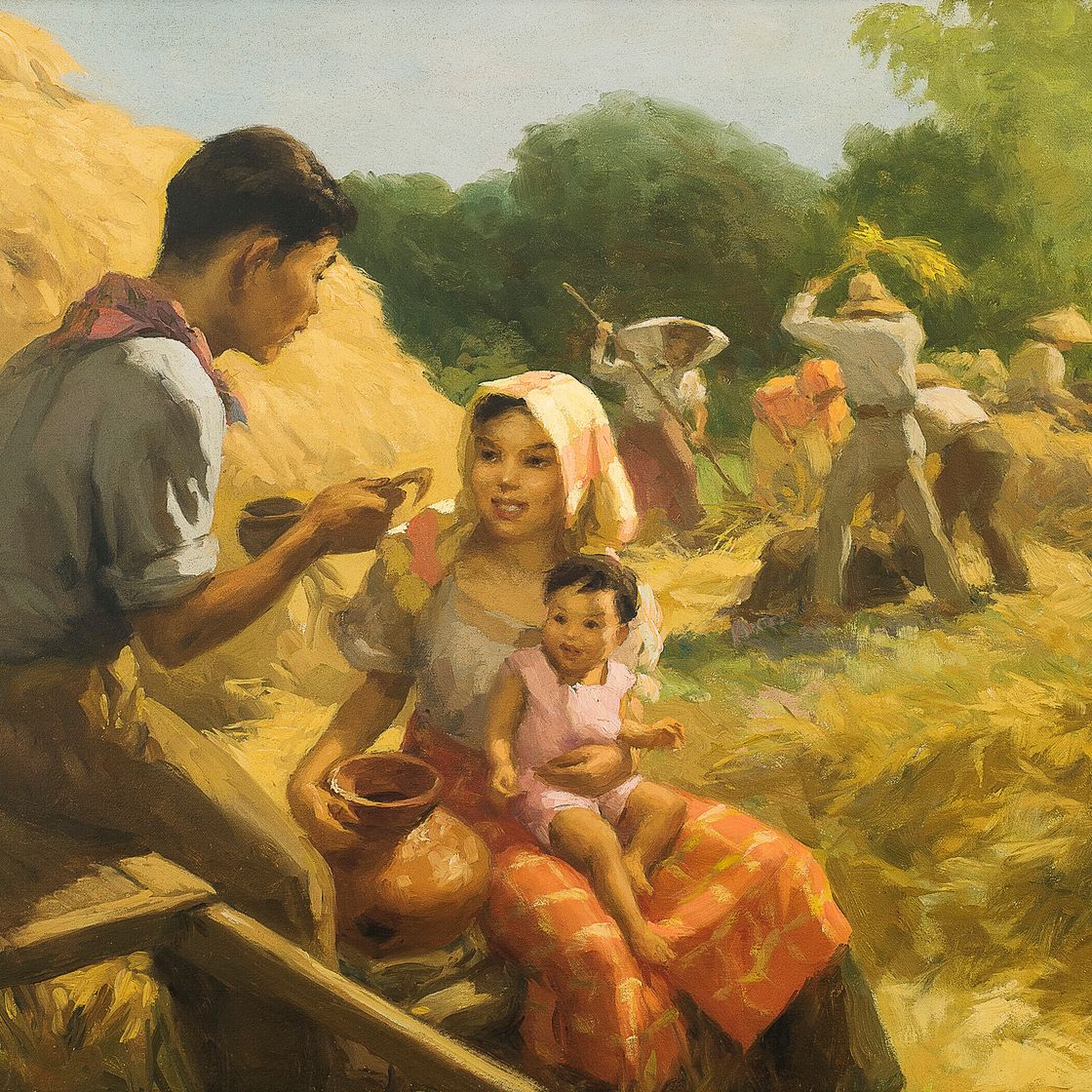 Fernando Amorsolo — Оторваться от сбора урожая, изображение 1