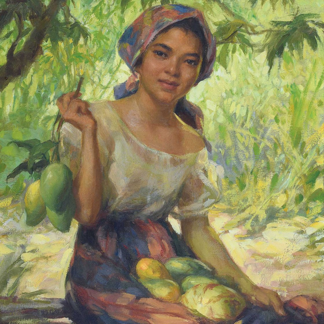 Fernando Amorsolo — Девушка с фруктами