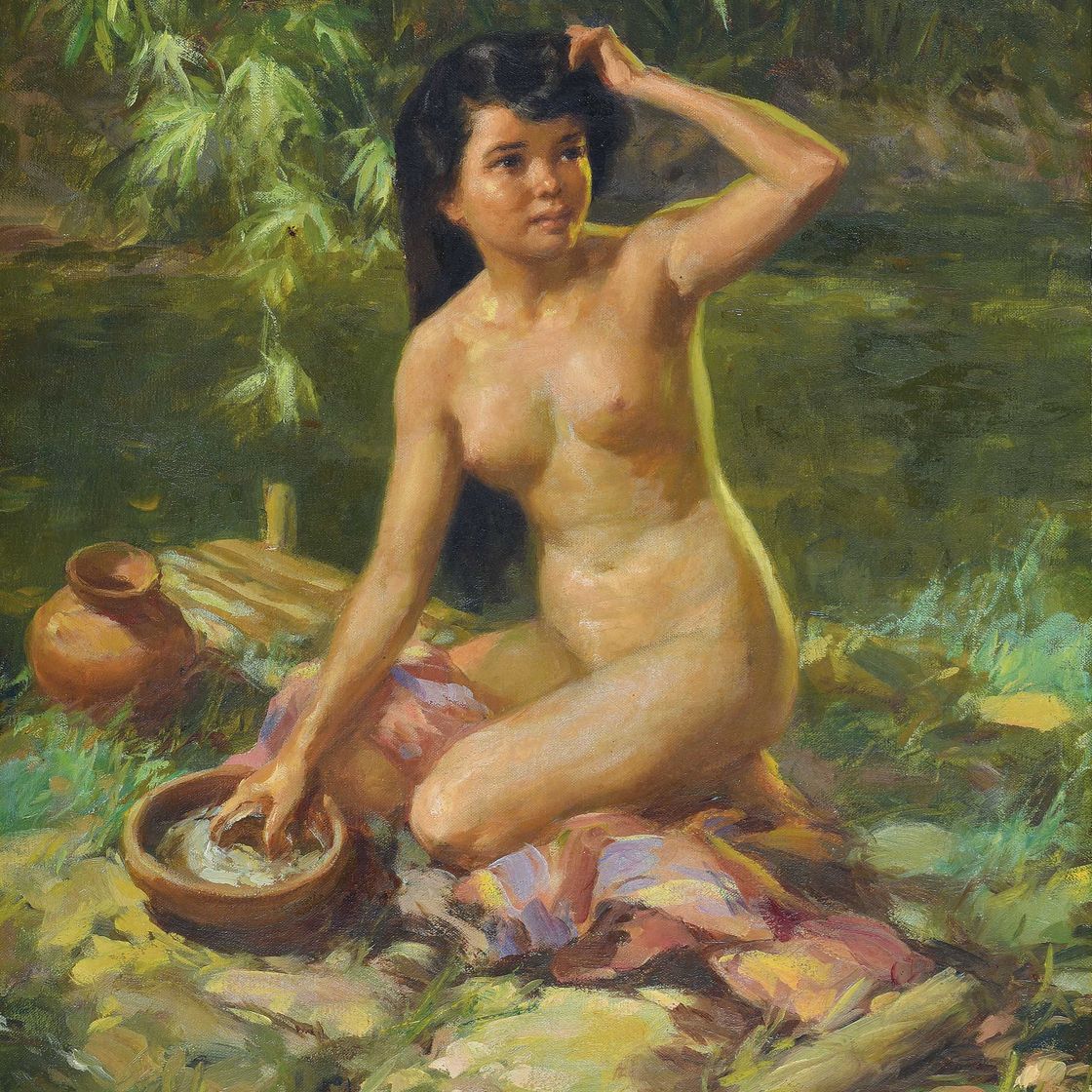 Fernando Amorsolo — Купание у ручья