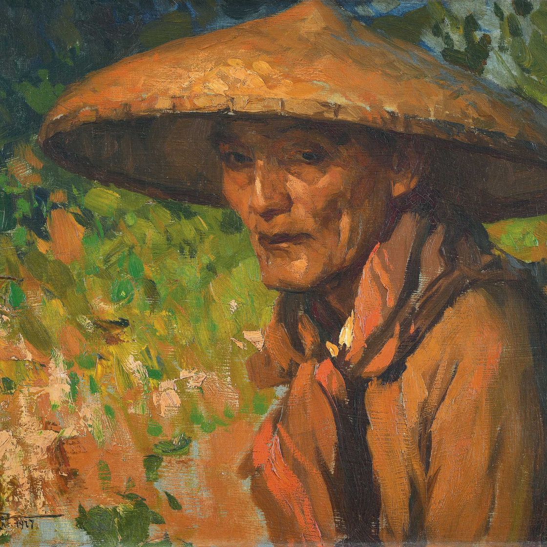 Fernando Amorsolo — Мужчина в шляпе
