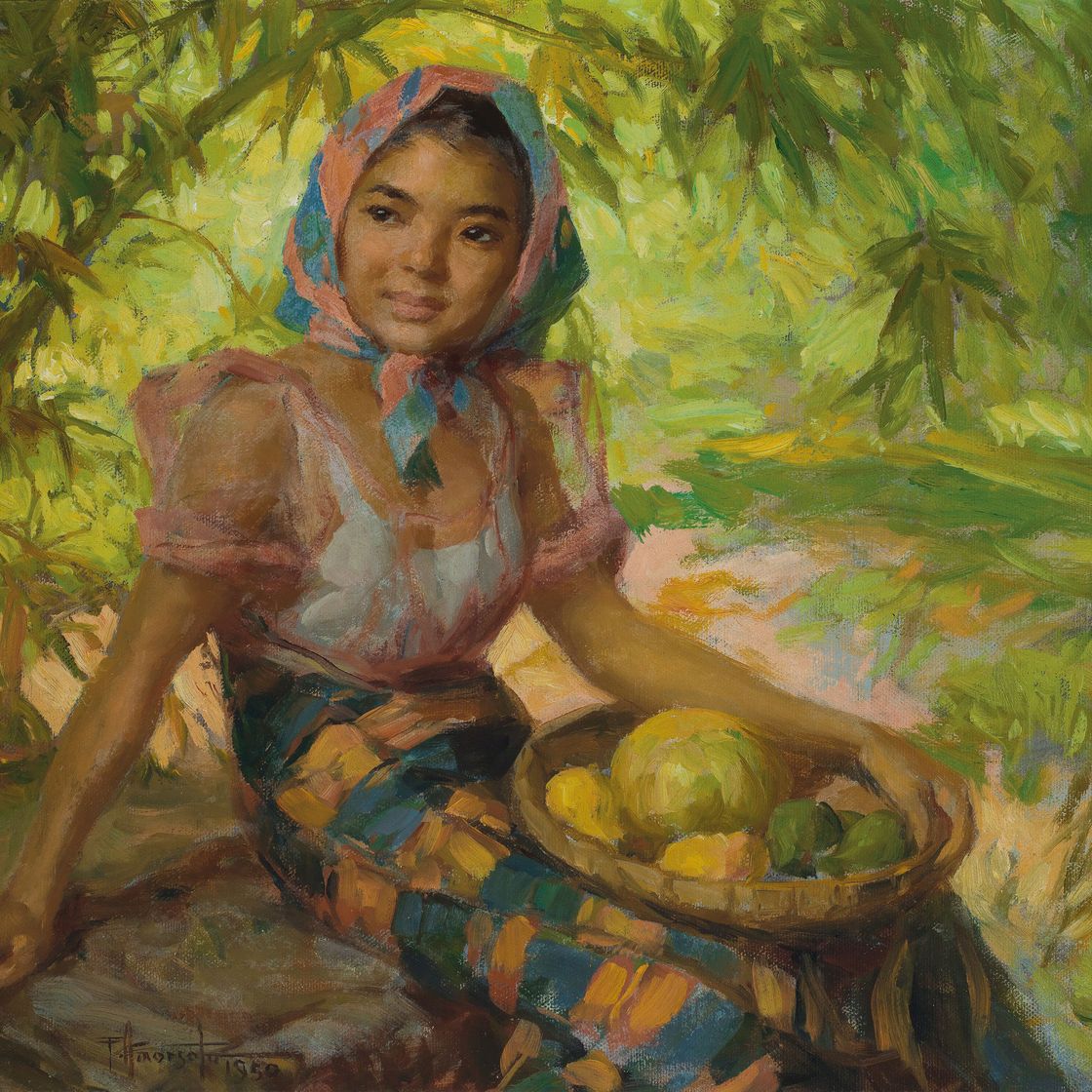 Fernando Amorsolo — КРЕСТЬЯНСКАЯ ДЕВУШКА