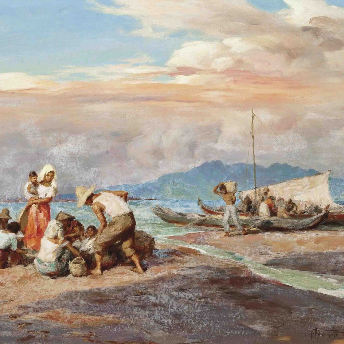 Fernando Amorsolo — Выгрузка дневного улова