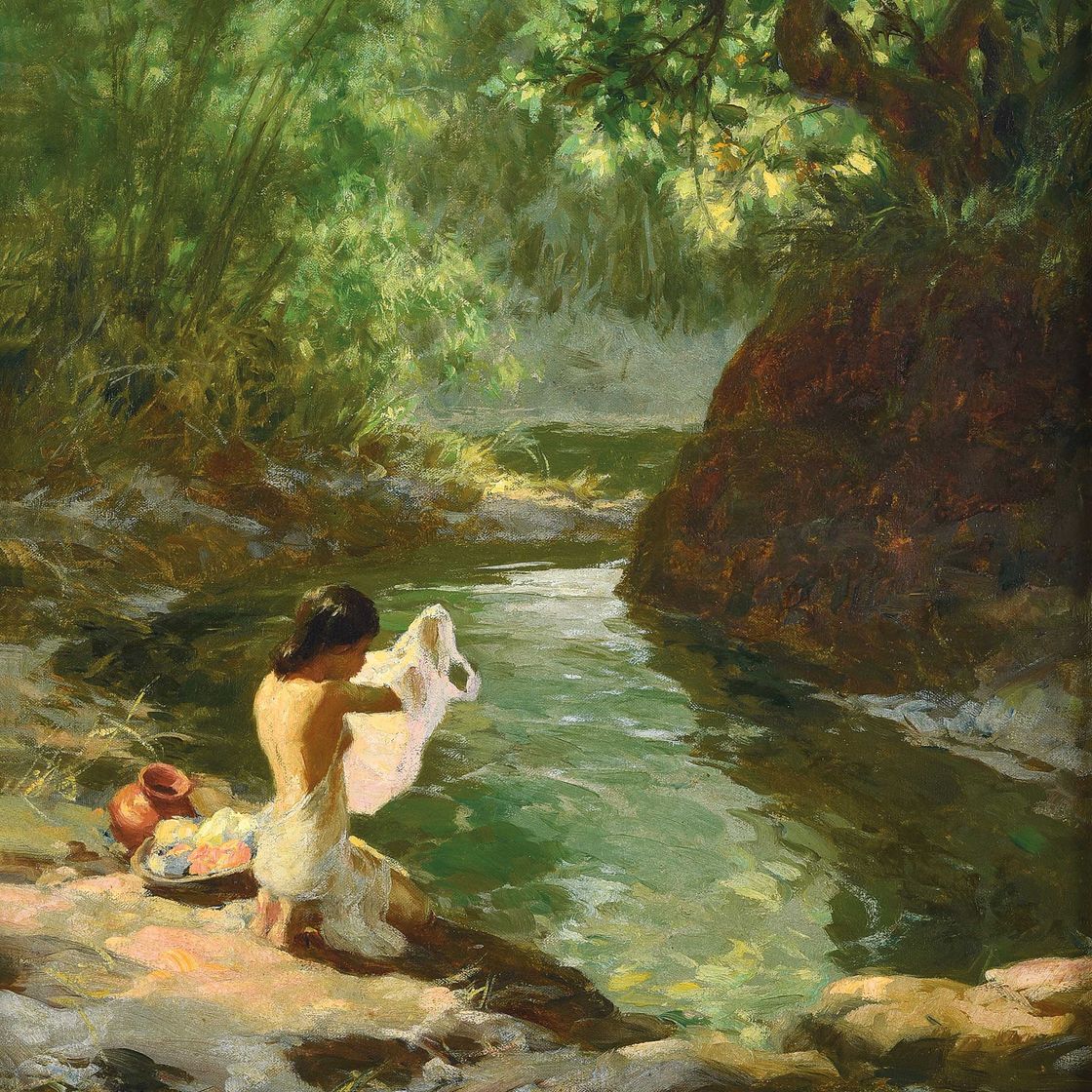 Fernando Amorsolo — Мытье у ручья