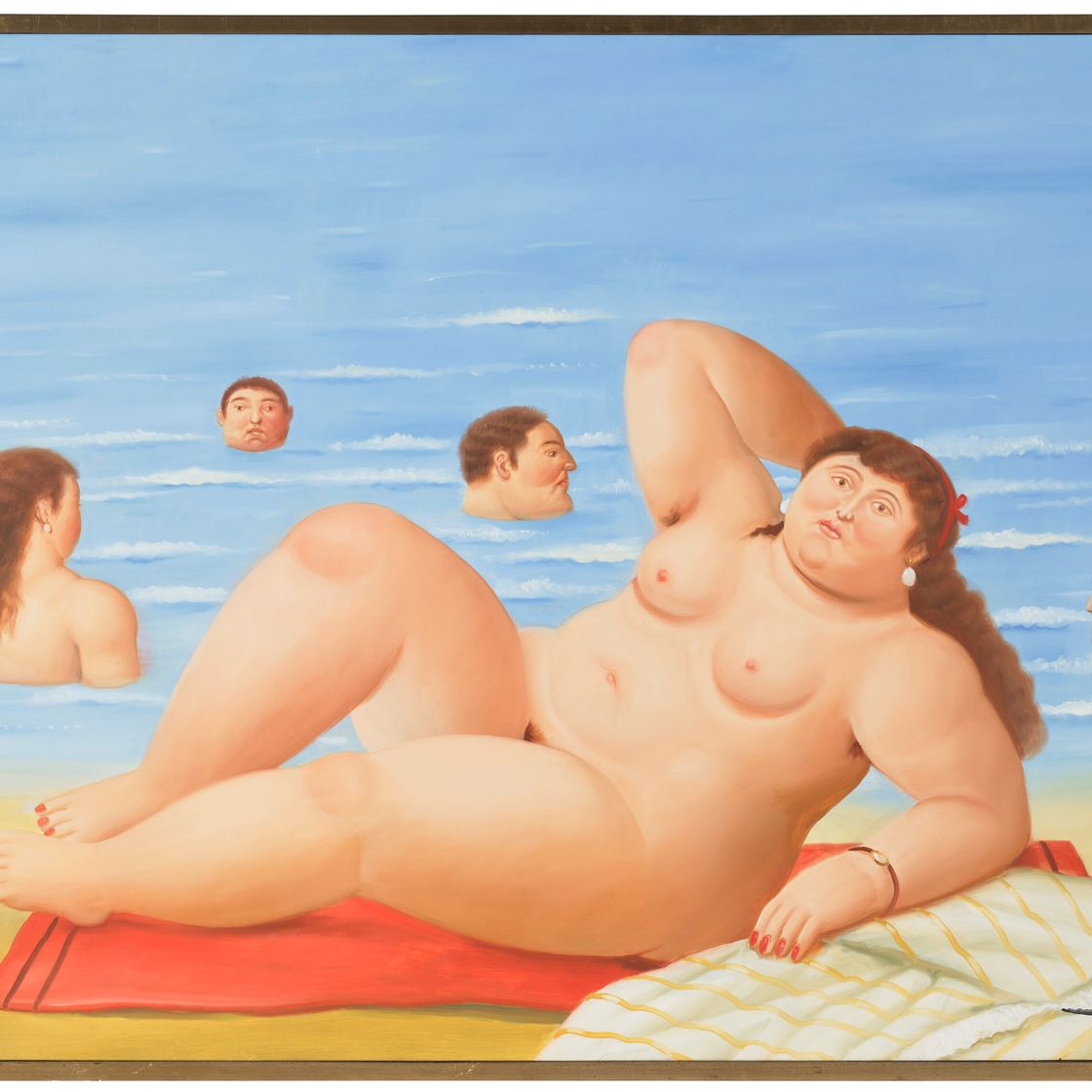 Fernando Botero — Обнаженная на пляже, изображение 2