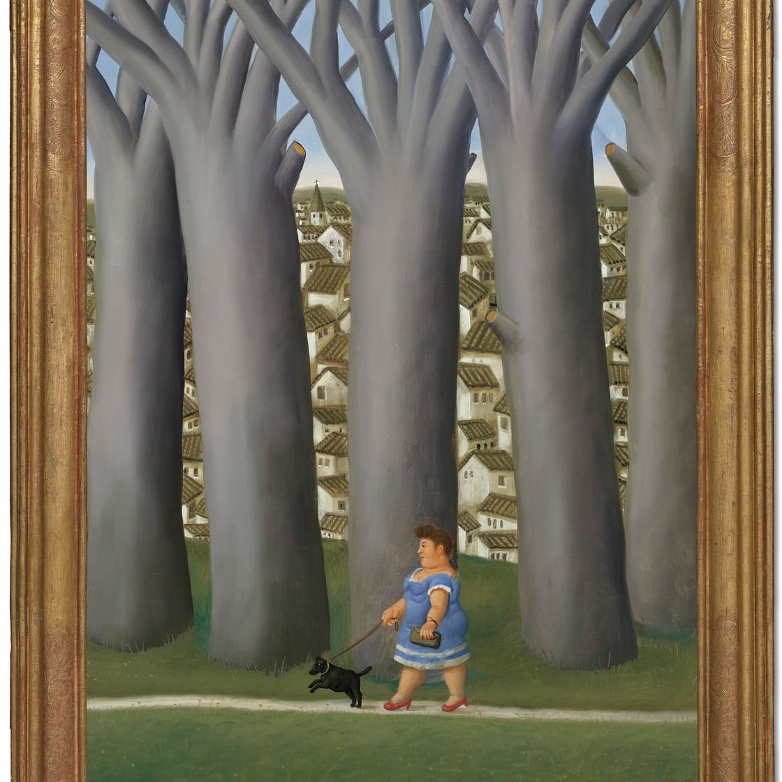 Fernando Botero — Женщина с собакой, изображение 3
