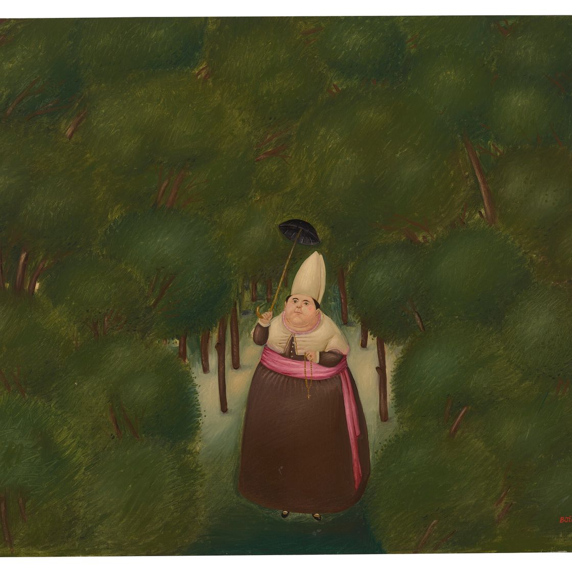 Fernando Botero — Епископ в лесу, изображение 1