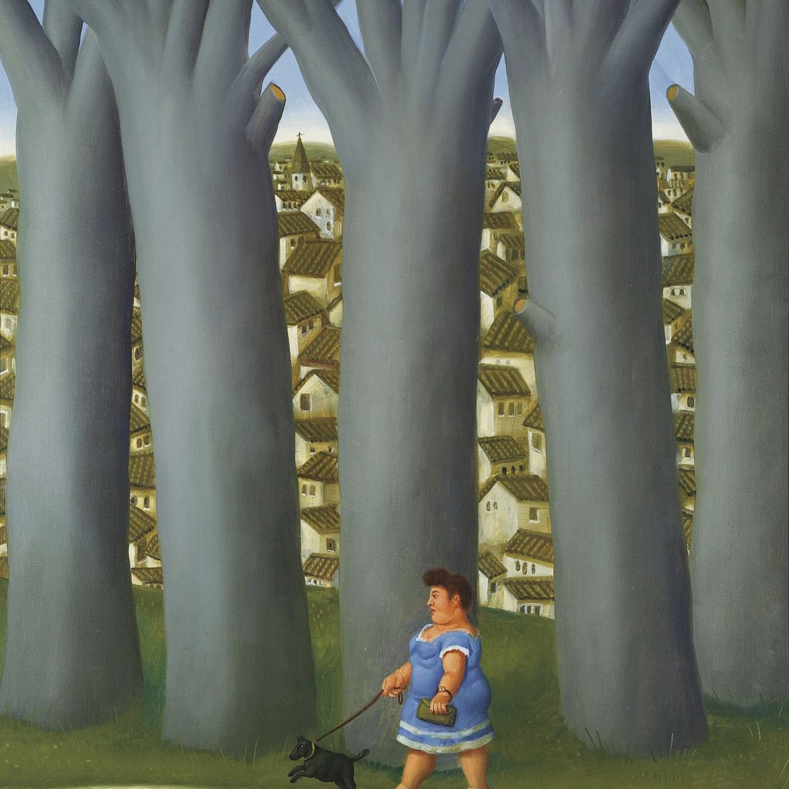 Fernando Botero — Женщина с собакой
