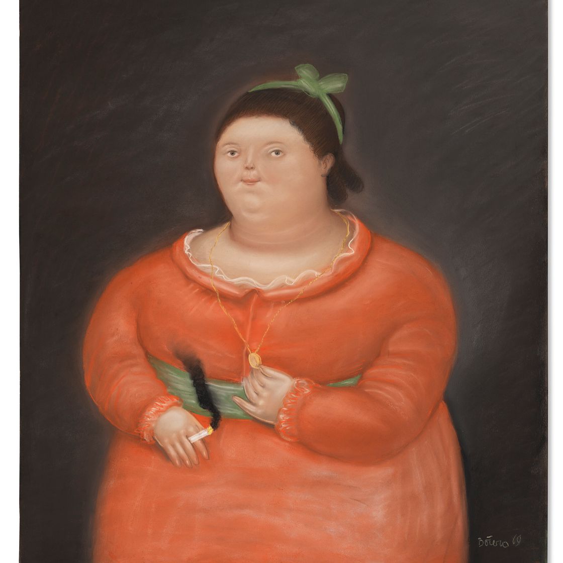 Fernando Botero — Женщина с сигаретой, изображение 1