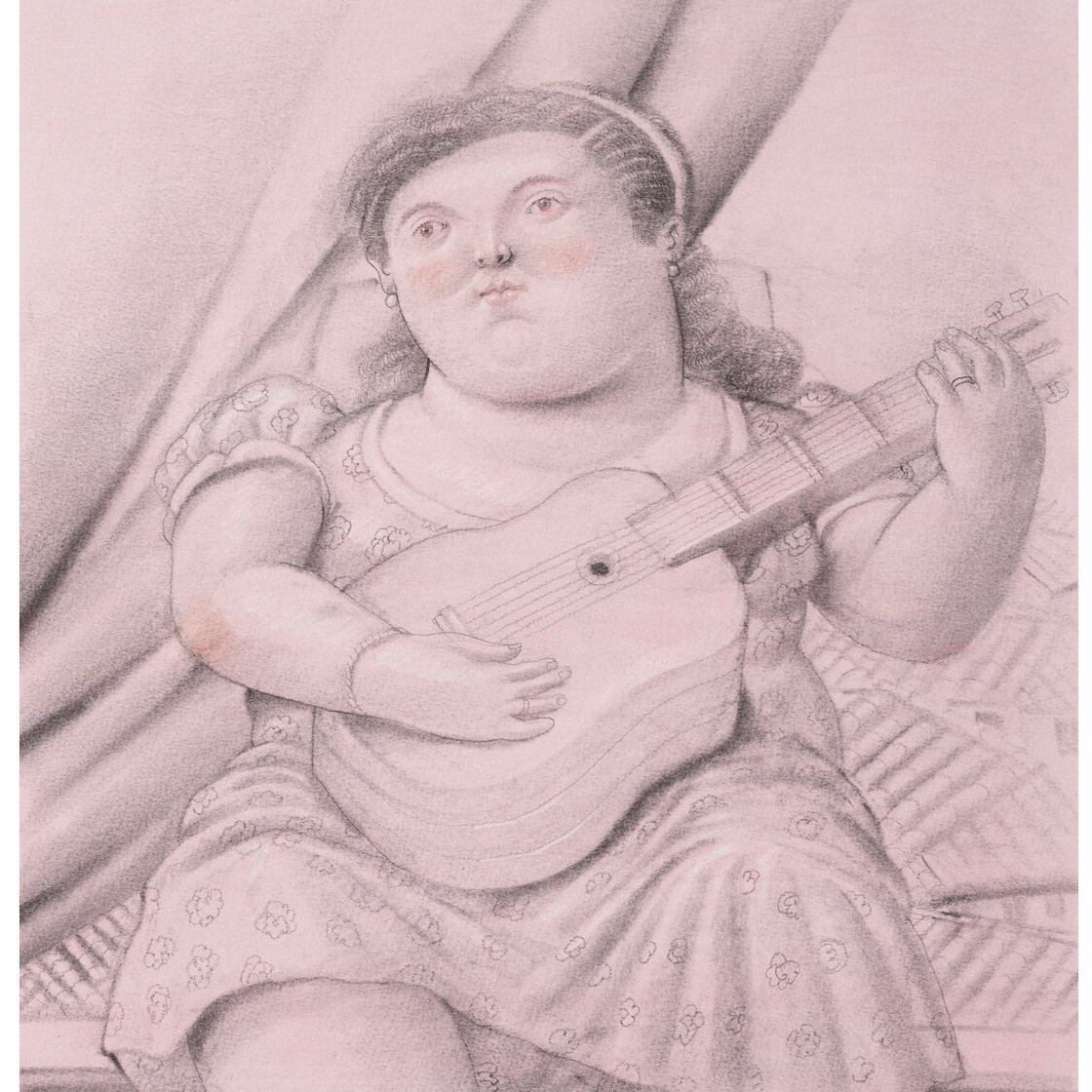 Fernando Botero — Женщина с гитарой, изображение 1