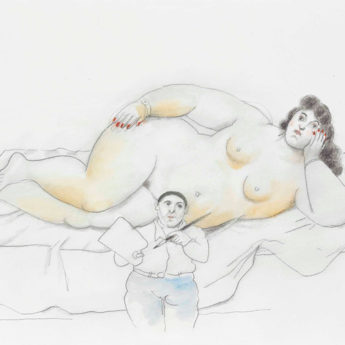 Fernando Botero — Художник и натурщица