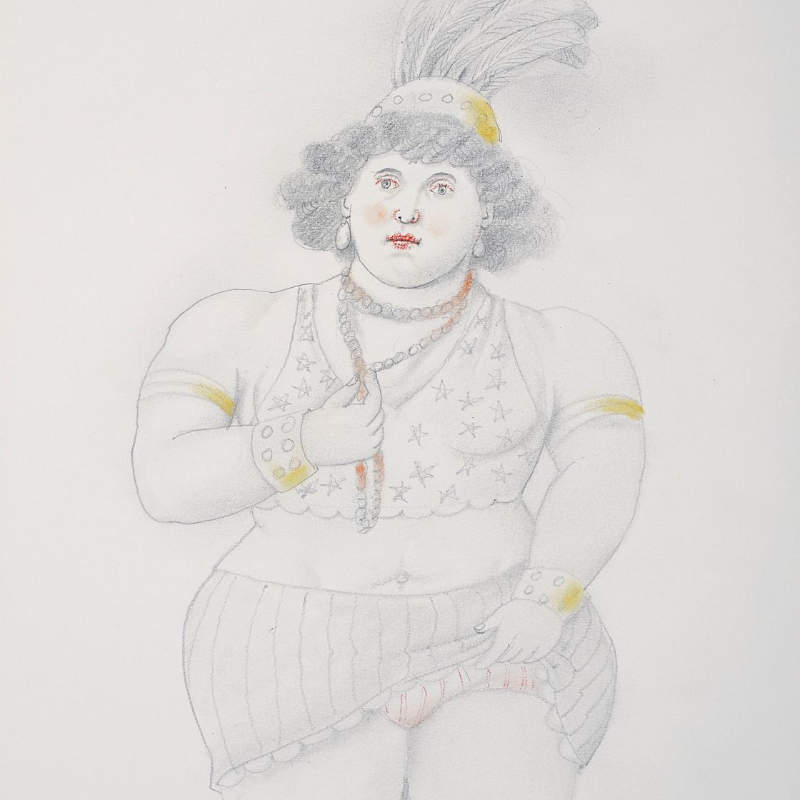 Fernando Botero — Женщина в колье и шляпке