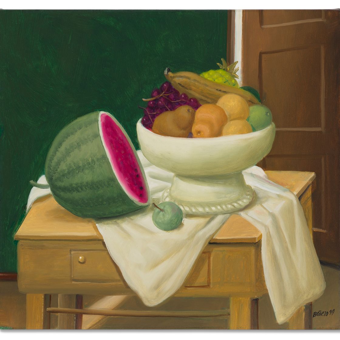Fernando Botero — Бодегон с сандией, изображение 1