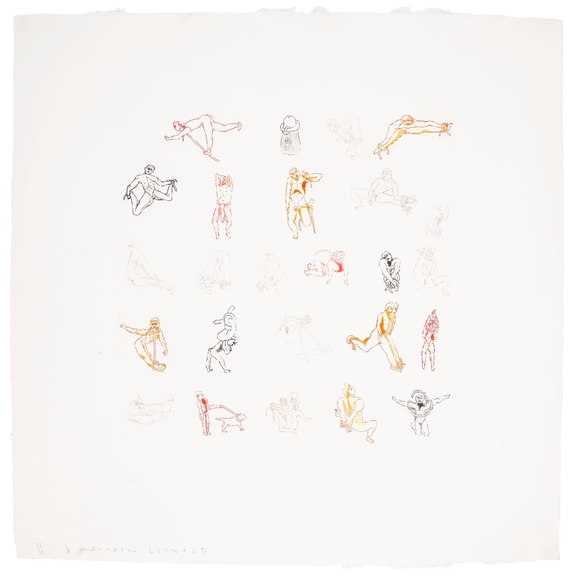 Francesco Clemente — Две гравюры художника, изображение 2