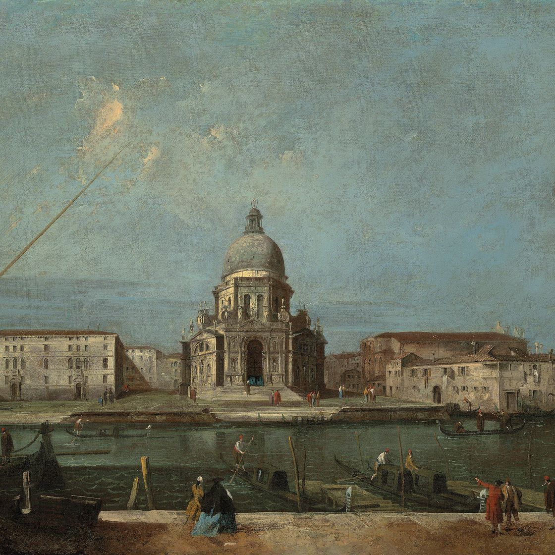 Francesco Guardi — Вид на Гранд-канал в Венеции и церковь Санта-Мария-делла-Салюте