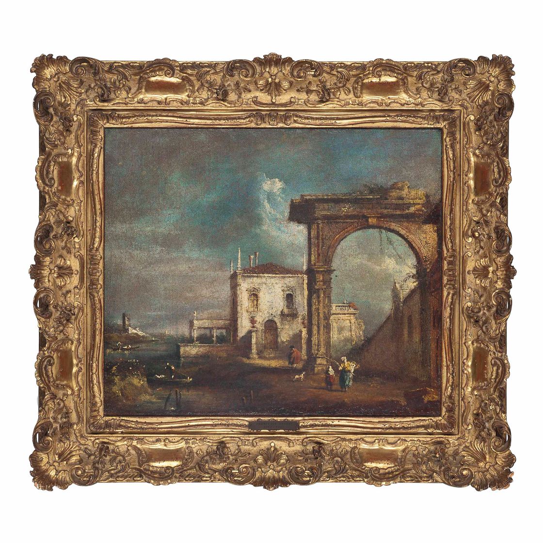 Francesco Guardi — Каприччио с фигурами у арки