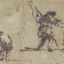 Francesco Guardi — Проработка рисунков (на двух соединенных листах)