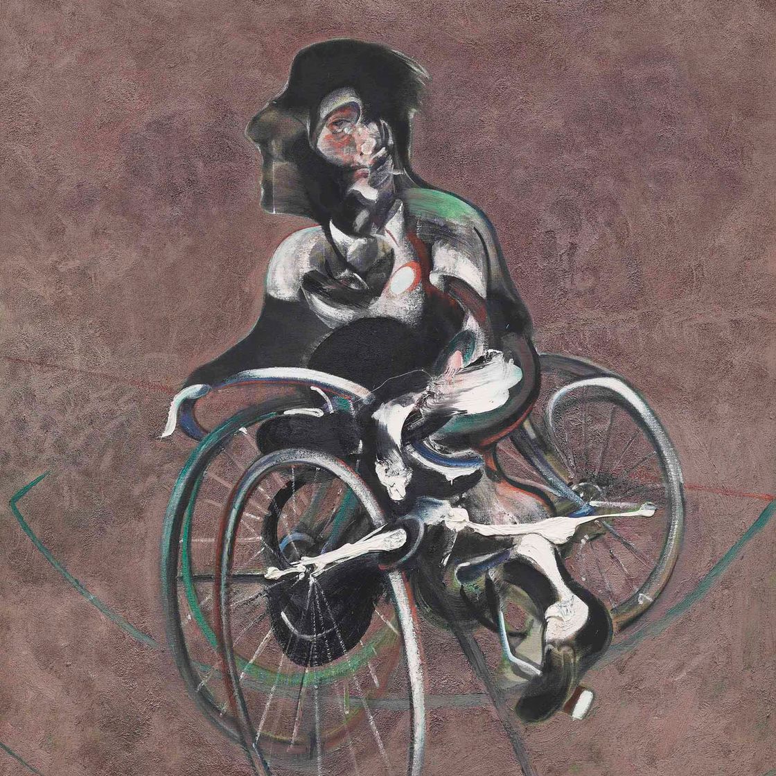 Francis Bacon — Портрет Джорджа Дайера, едущего на велосипеде