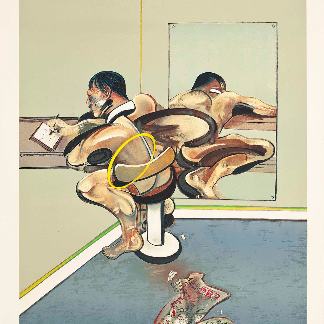 Francis Bacon — Фигурная надпись, отраженная в зеркале