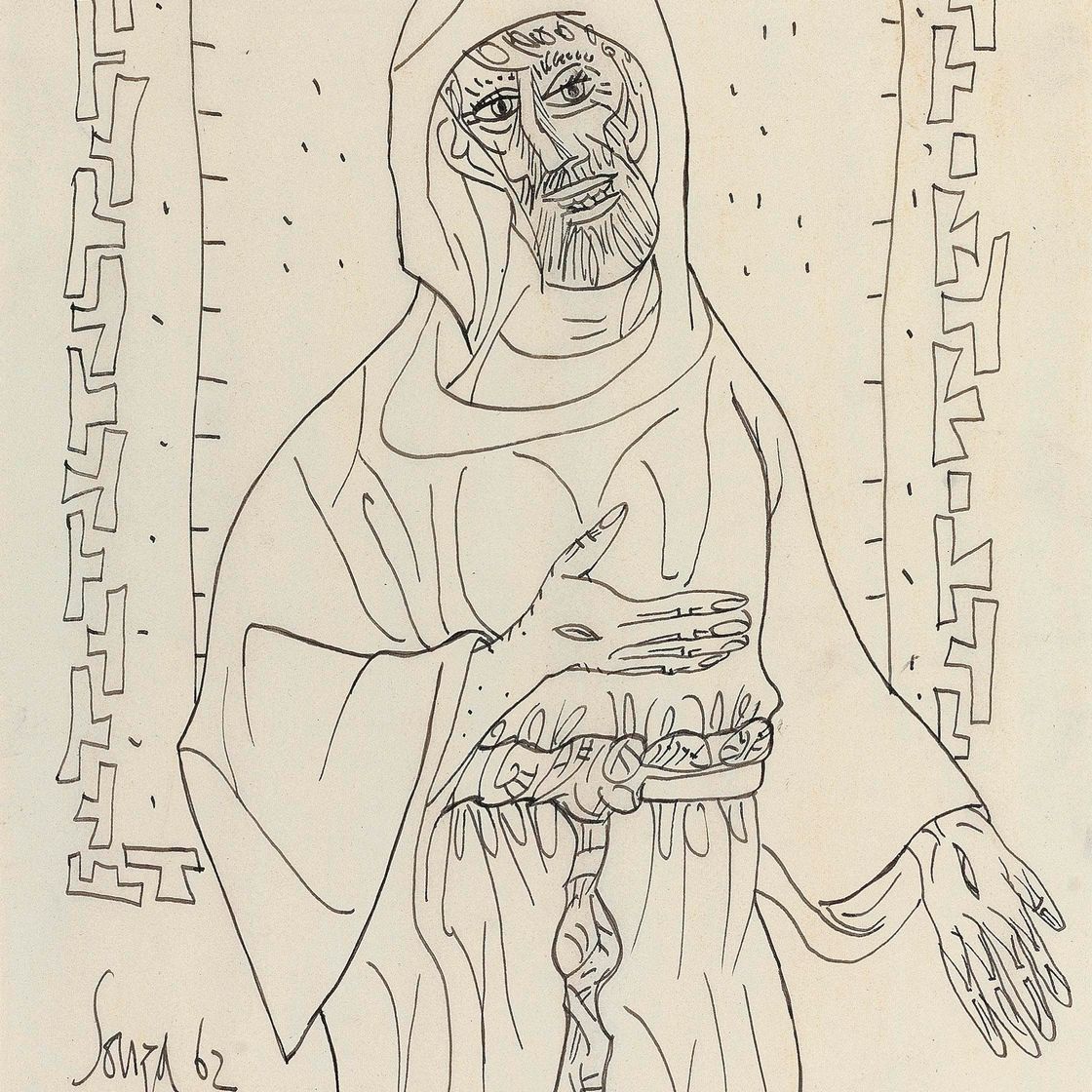 Francis Newton Souza — Без названия (Святой Франциск)