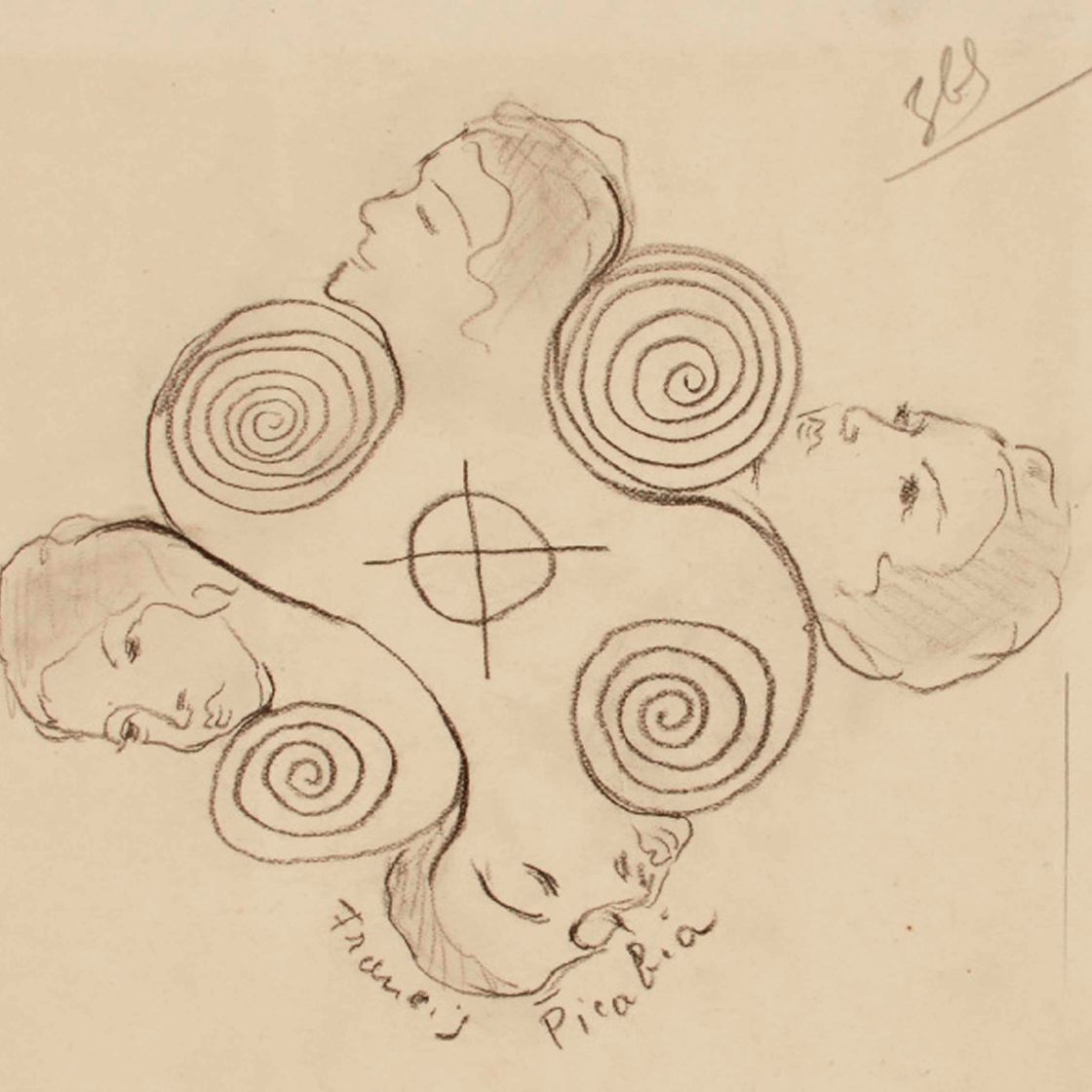 Francis Picabia — Проект кувертюры для экспозиции "Фрэнсис Пикабиа, картины дадаизма, исторические события"