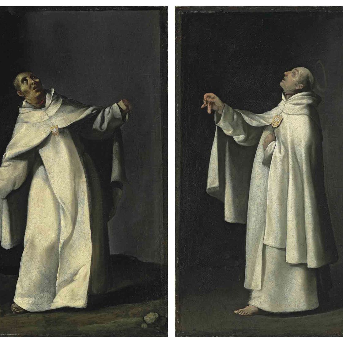 Francisco de Zurbarán — Монах Педро де Бетета и монах Гильермо де Валенсия