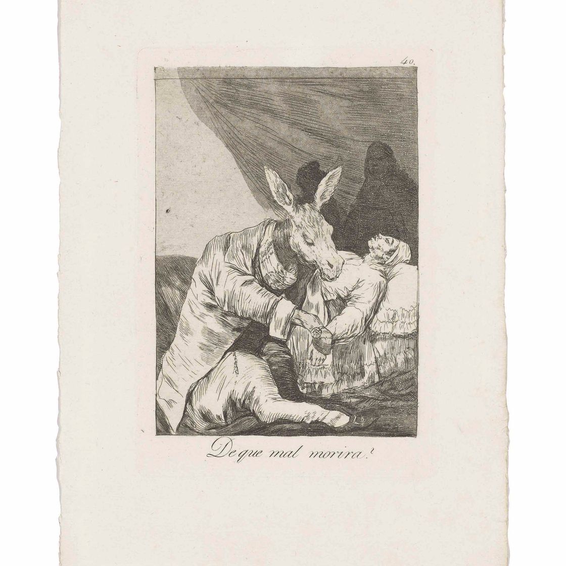 Francisco Goya — Кто такой мал Морира? (От какой болезни он умрет?), из: Лос-Капричос, изображение 1