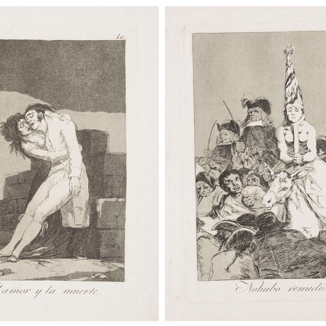 Francisco Goya — Любовь к смерти и Нохубо ремедио (фото 10 и 24 из "Лос Капричос"), изображение 1