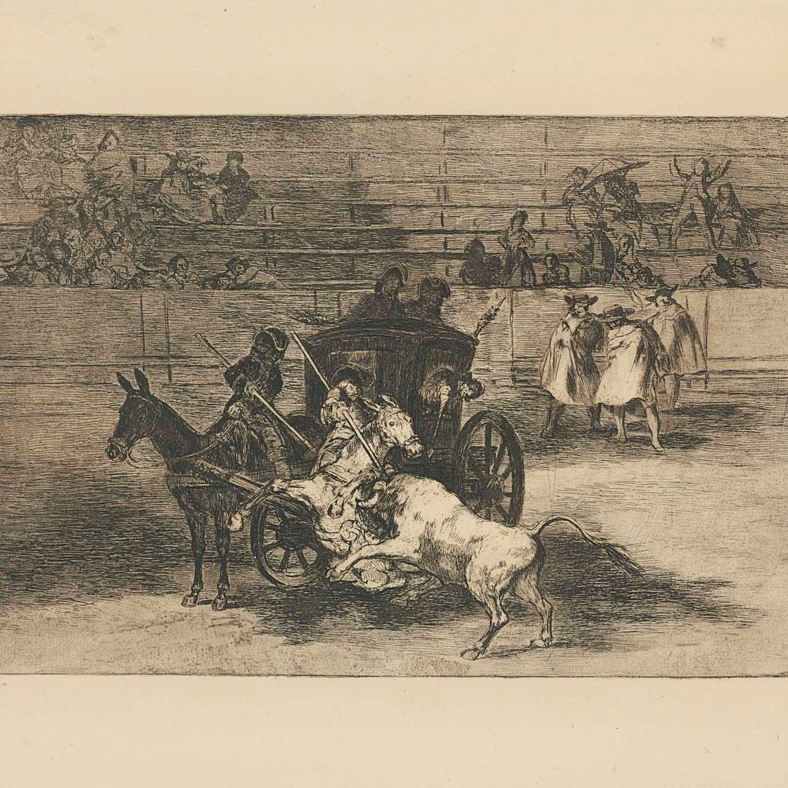 Francisco Goya — Пять дополнительных тарелок из Ла Тауромакии (Д. 257, 259, 260, 262, 263; Х. 237, 239, 240, 242, 243)