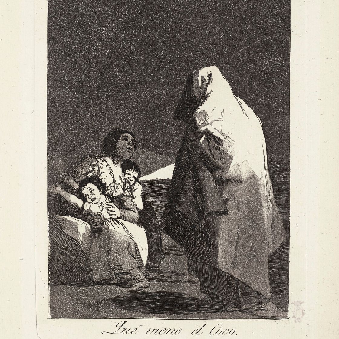 Francisco Goya — А вот и Пугало-Человек (что значит "Коко"), фото 3 из Лос-Капричос.