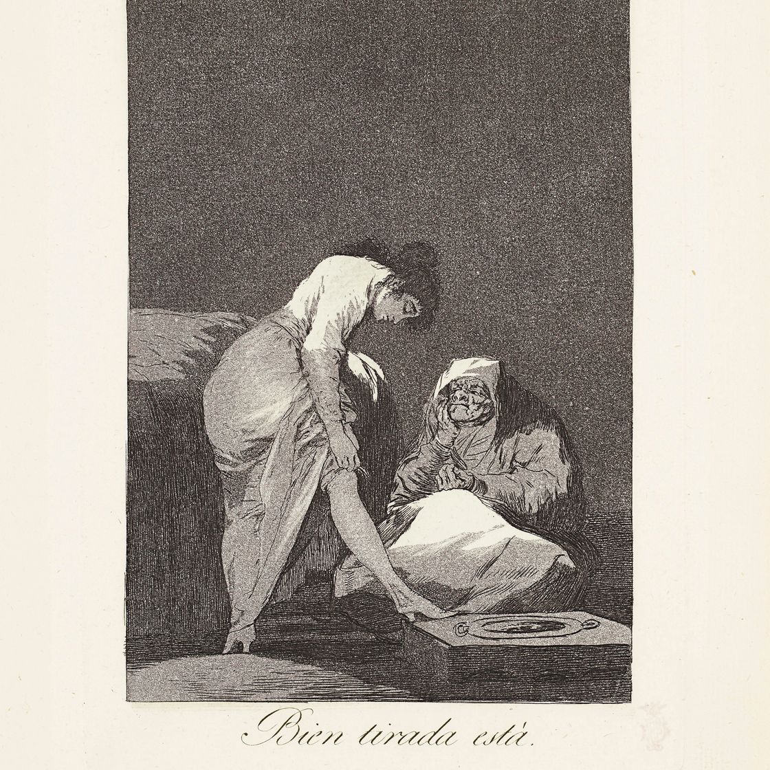 Francisco Goya — Оно хорошо растягивается (Bien tirada està ), фото 17 от: Los Caprichos