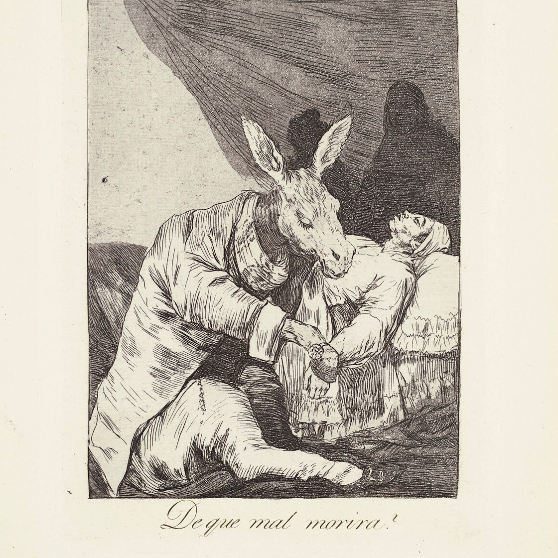 Francisco Goya — От какой болезни он умрет? (Что это за мал Морира?) Фото 40 из "Лос Капричос"