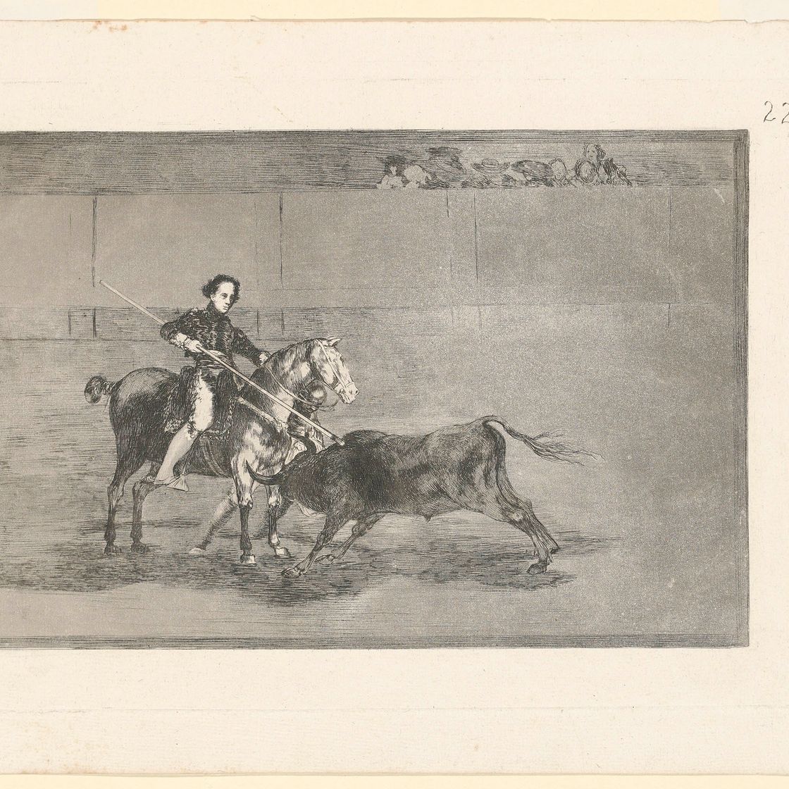 Francisco Goya — Пять тарелок от: La Tauromaquia (Д. 232, 240, 241, 245, 250; Х. 212, 220, 221, 225, 230), изображение 4