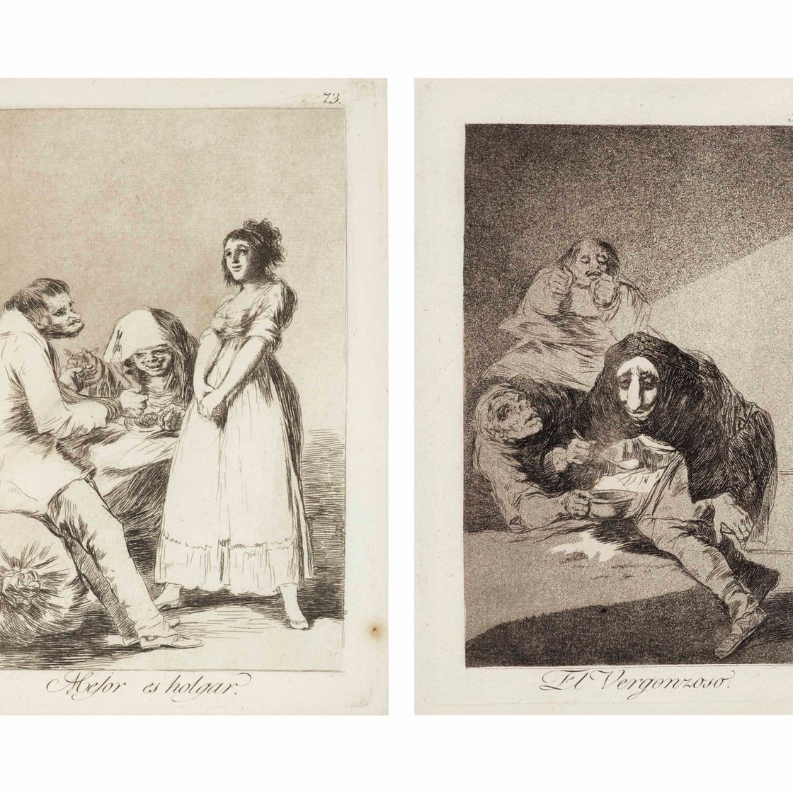 Francisco Goya — Три тарелки, от: Los Caprichos, изображение 1