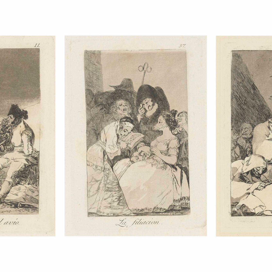 Francisco Goya — Четыре тарелки, от: Los Caprichos, изображение 1