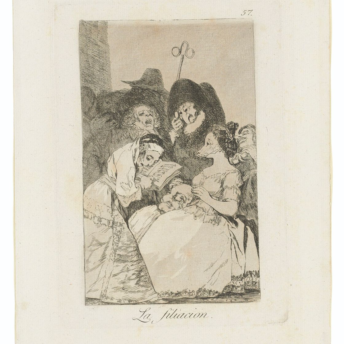 Francisco Goya — Четыре тарелки, от: Los Caprichos, изображение 3