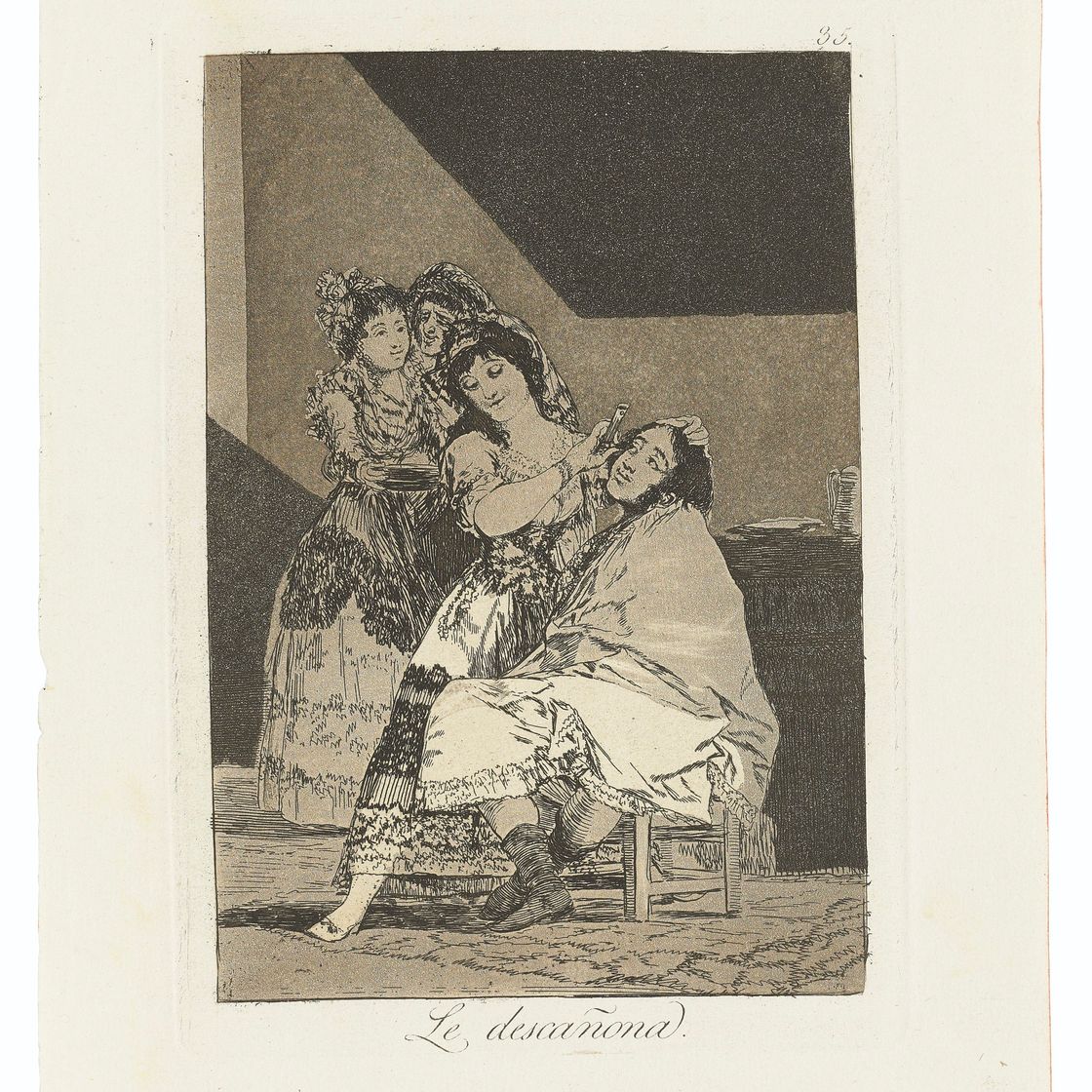 Francisco Goya — Четыре тарелки, от: Los Caprichos, изображение 4