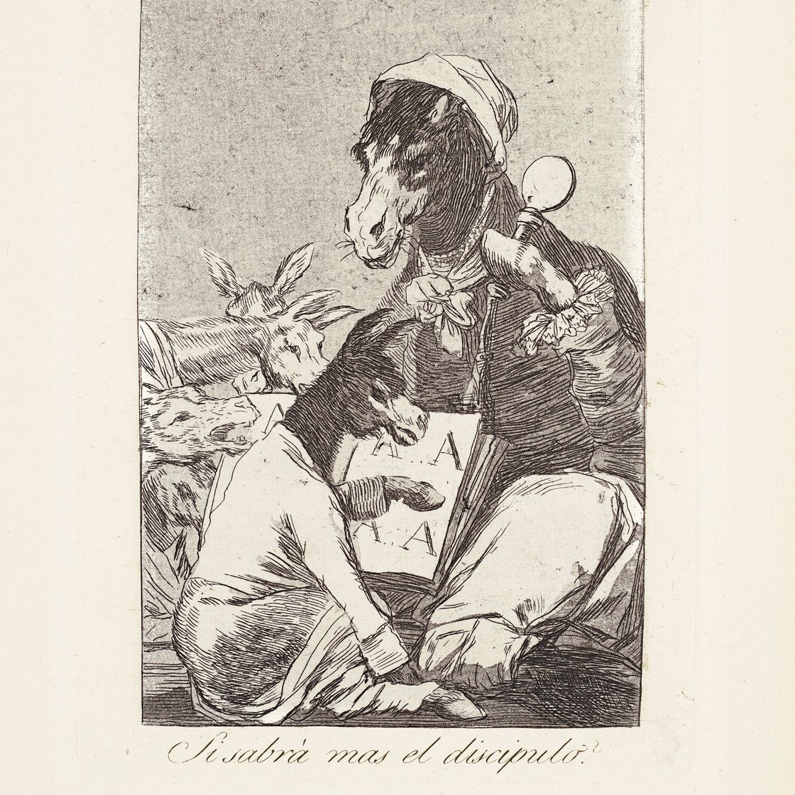 Francisco Goya — Разве ученик не может знать больше? ("Это настоящий урок для учеников") Фото 37 из "Лос Капричос"