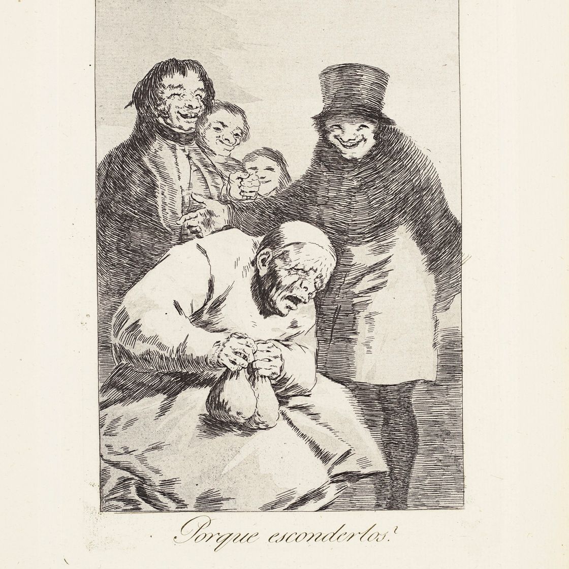 Francisco Goya — Зачем их прятать? (Свинина эскондерло?) Фото 30 из "Лос Капричос"