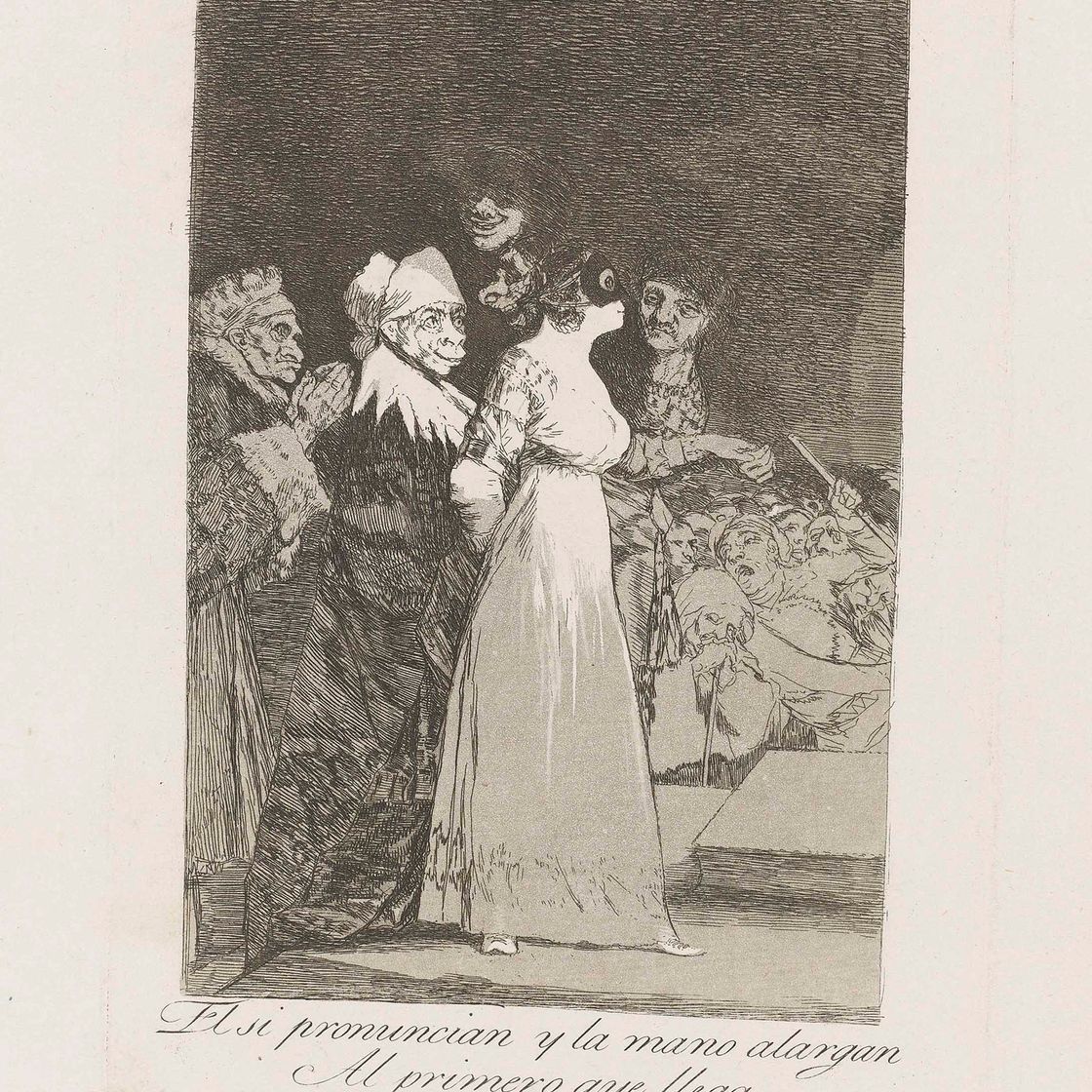 Francisco Goya — Они говорят "да" и "да" и "да" (Они говорят "да" и протягивают руку первому, кто подходит), из Лос-Капричос.