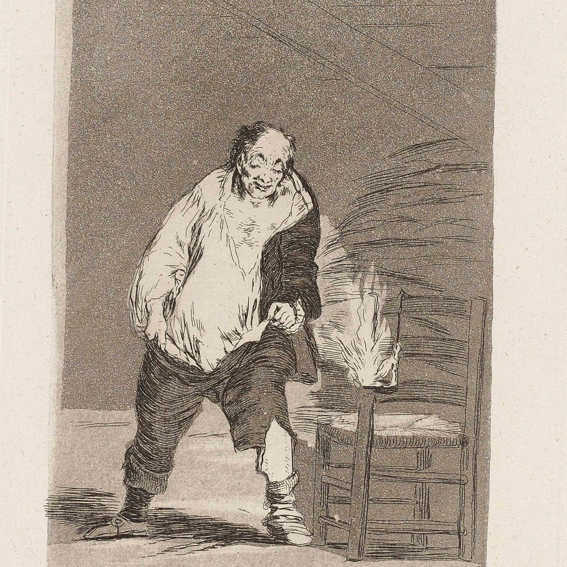 Francisco Goya — Иселе кема ла каса (И его дом в огне), фото 18 из Лос-Капричос (D. 55; H. 53)