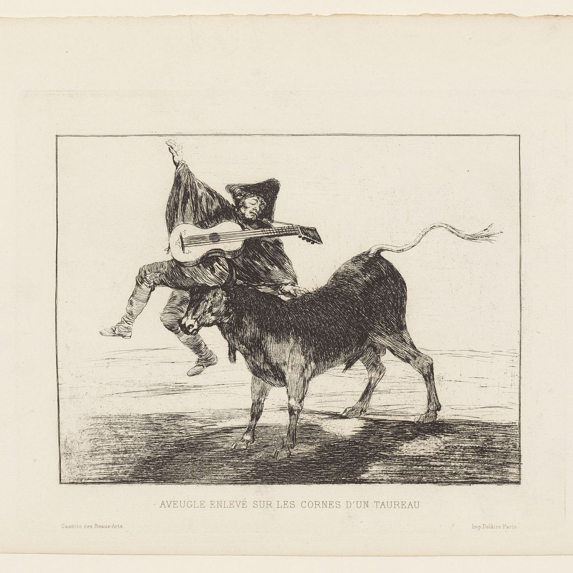 Francisco Goya — Dios se lo pague a usted ("Слепой, брошенный быком на рога"), изображение 1