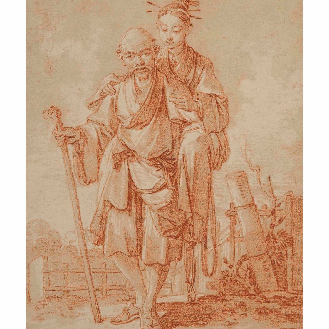 François Boucher — Семейная пара, танцующая без денег ("В неудобном пакете")