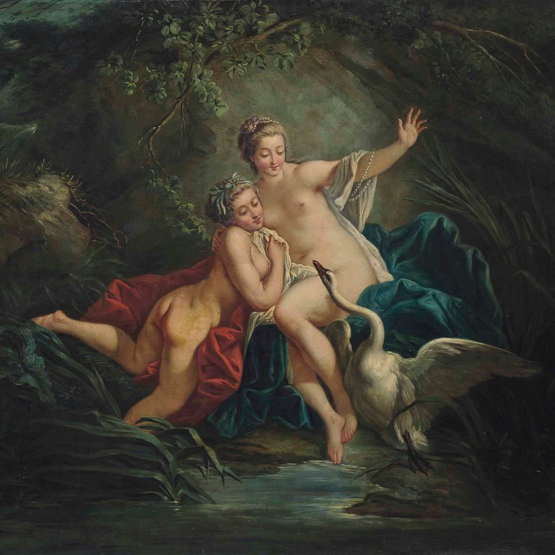 François Boucher — Леда и лебедь