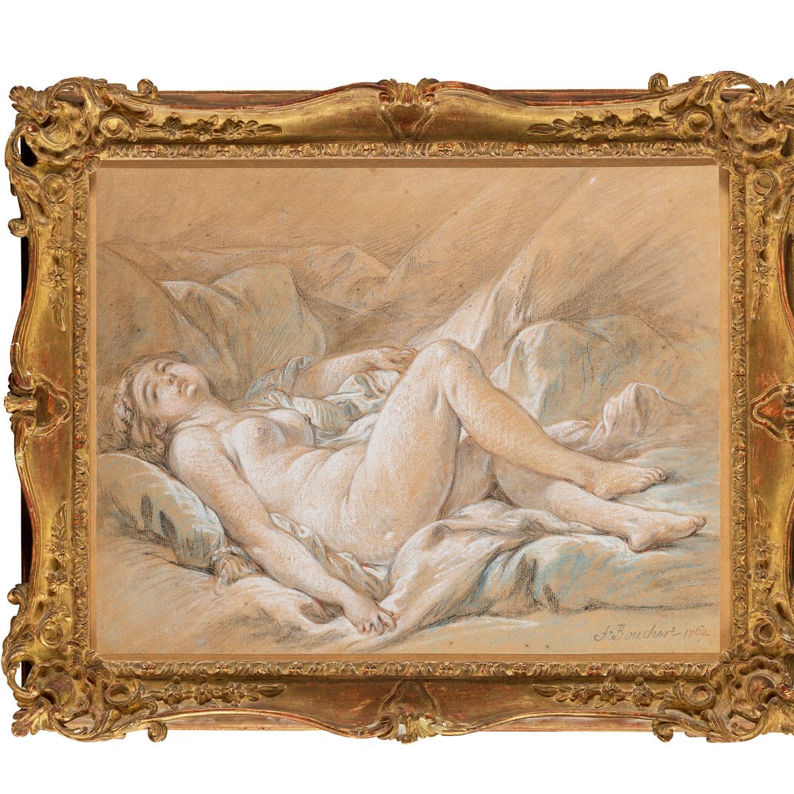 François Boucher — Лежащая на кровати женщина, изображение 2
