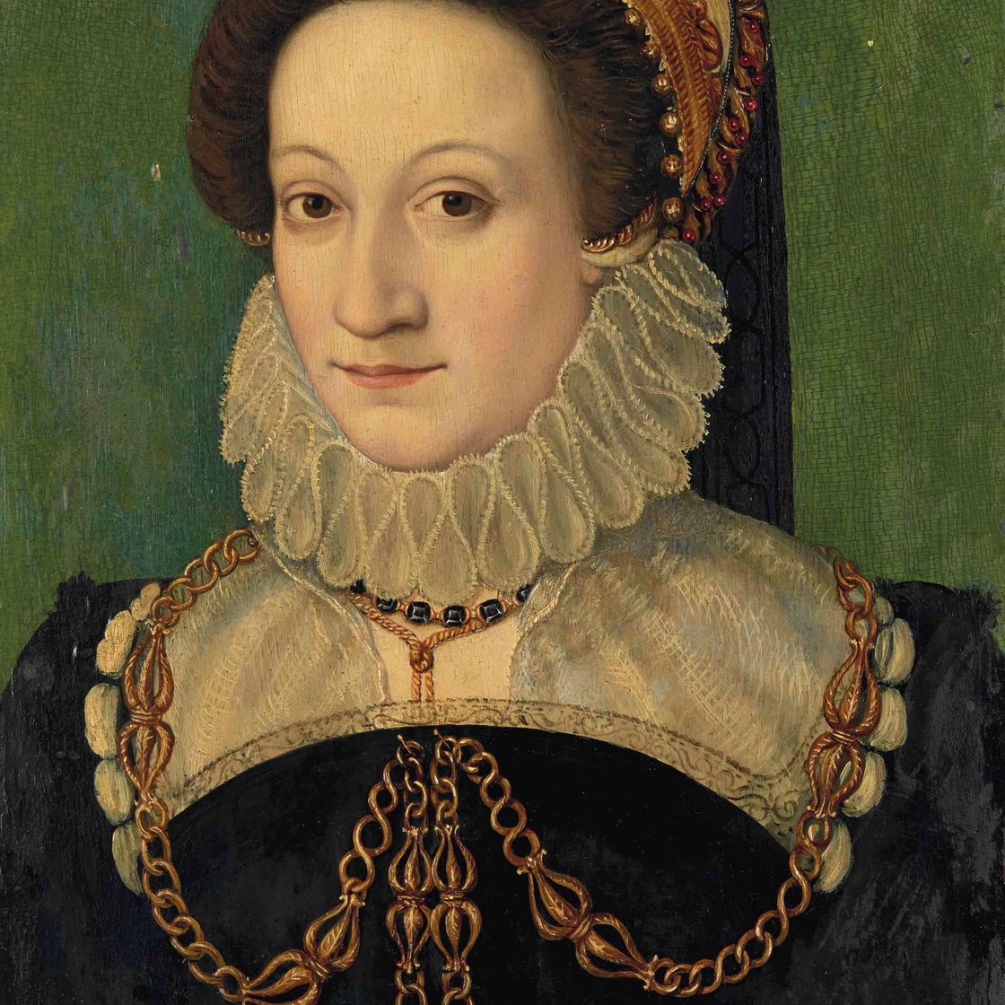 François Clouet — Портрет Екатерины Медичи (1519-1589), королева Франции