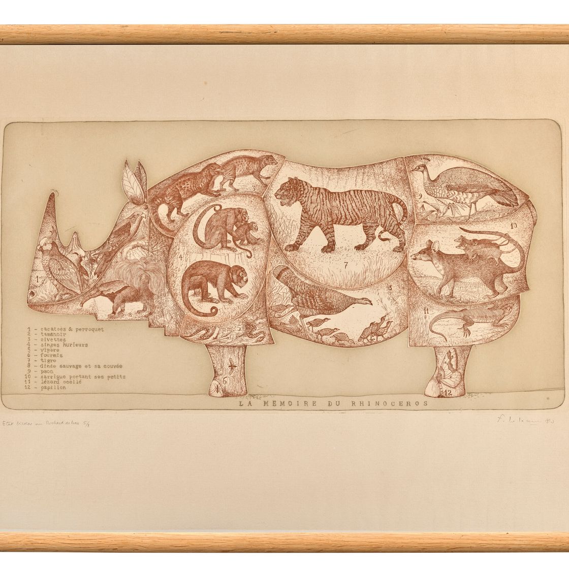 François-Xavier Lalanne — "Воспоминания о носорогах", 1980, изображение 2