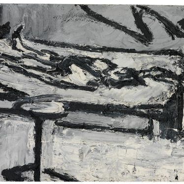 Frank Auerbach — Фигура на кровати