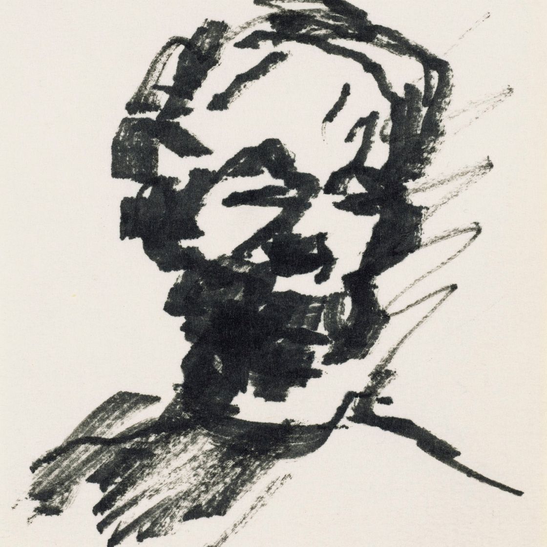 Frank Auerbach — Без названия (автопортрет), изображение 2