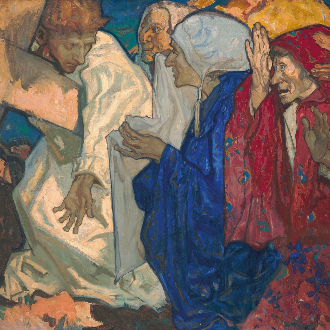 Frank Brangwyn — Шестая остановка на Кресте: Вероника вытирает лицо Иисуса, изображение 1