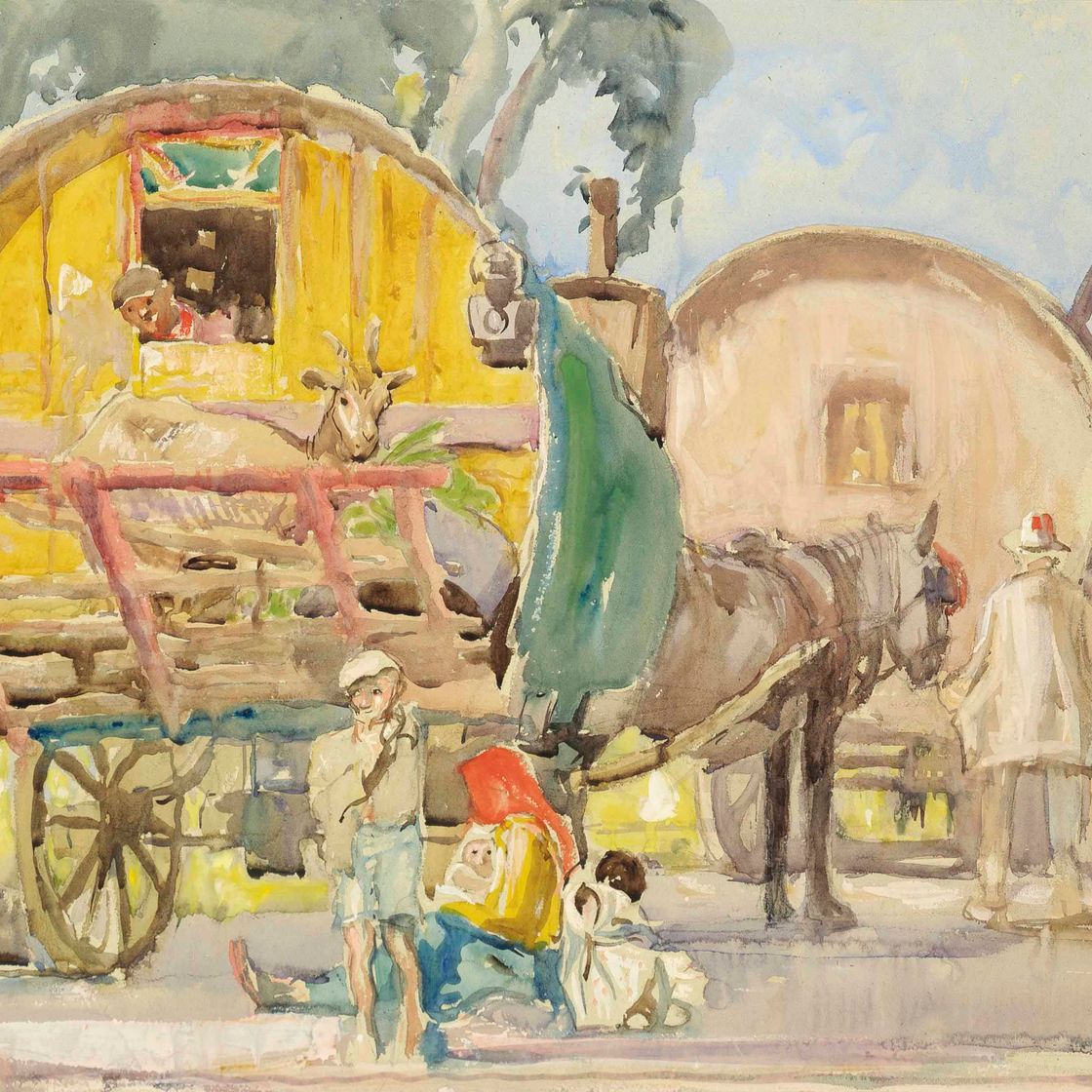 Frank Brangwyn — Цыганские караваны